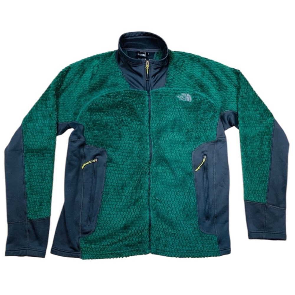 THE NORTH FACE Malbec Grizzly Pack Polartek Fleece Full Zip Jacket in Green XL - Picture 2 of 14